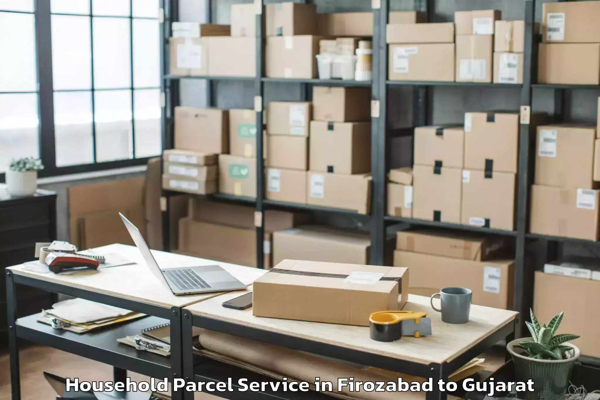 Reliable Firozabad to Crystal Mall Rajkot Household Parcel